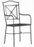 Sillón de hierro forjado Pisa con asiento de rejilla S-138
